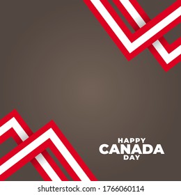 Fete du Canada (Translate: Canada day) is the Canada National Day and Republic Day, which is celebrated on July 1 each year. vector illustration
