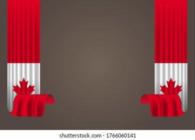 Fete du Canada (Translate: Canada day) is the Canada National Day and Republic Day, which is celebrated on July 1 each year. vector illustration