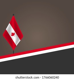 Fete du Canada (Translate: Canada day) is the Canada National Day and Republic Day, which is celebrated on July 1 each year. vector illustration