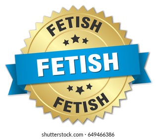 fetish round isolated gold badge