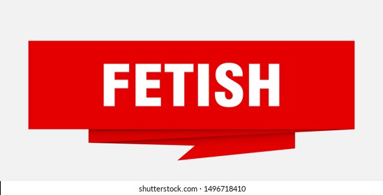 fetish sign. fetish paper origami speech bubble. fetish banner
