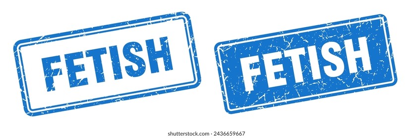 fetish square stamp. fetish grunge sign set