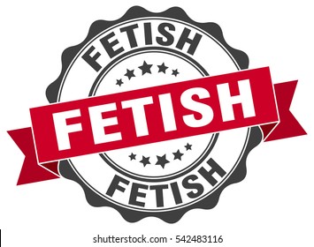 fetish. stamp. sticker. seal. round grunge vintage ribbon fetish sign