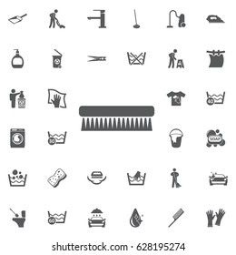 fetlock. cleaning brush vector icon on the white background. Set of cleaning icons