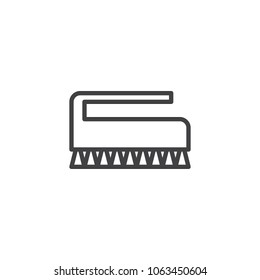 Fetlock outline icon. linear style sign for mobile concept and web design. Cleaning brush simple line vector icon. Symbol, logo illustration. Pixel perfect vector graphics