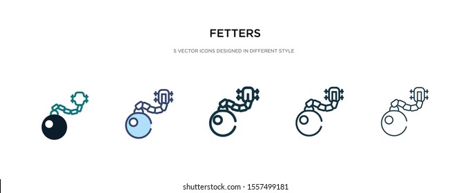 fetters icon in different style vector illustration. two colored and black fetters vector icons designed in filled, outline, line and stroke style can be used for web, mobile, ui