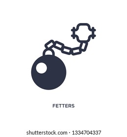 fetters icon. Simple element illustration from magic concept. fetters editable symbol design on white background. Can be use for web and mobile.