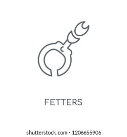 Fetters linear icon. Fetters concept stroke symbol design. Thin graphic elements vector illustration, outline pattern on a white background, eps 10.
