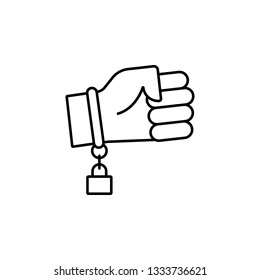 Fetters, magic, hand icon
