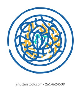 fettuccine alfredo italian cuisine doodle icon sketch vector. fettuccine alfredo italian cuisine sign. isolated symbol illustration