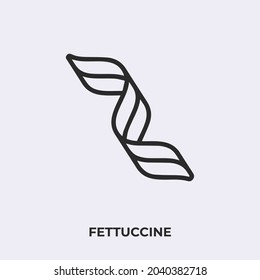 fettuccine icon vector. Linear style sign for mobile concept and web design. fettuccine symbol illustration. Pixel vector graphics - Vector.