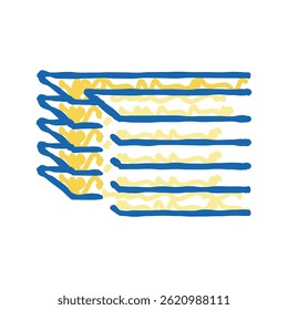 fettuccine pasta doodle icon sketch vector. fettuccine pasta sign. isolated symbol illustration