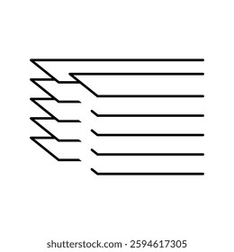 fettuccine pasta line icon vector. fettuccine pasta sign. isolated contour symbol black illustration