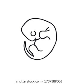 Symbol des Fetus doodle, Vektor-Abbildung