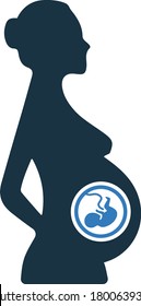 Fetus, embryo, pregnant icon design