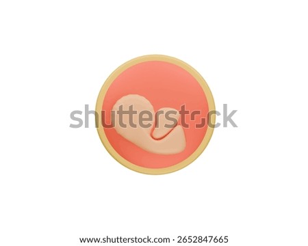  fetus icon 3d illustration render