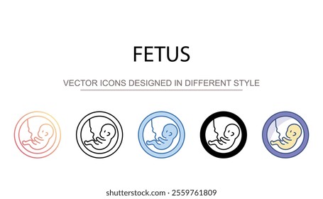Fetus icon design with white background stock illustration