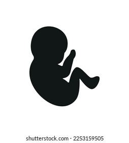 Fetus Icon Isolated on White Background ps 10