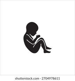 Fetus icon. isolated on white background