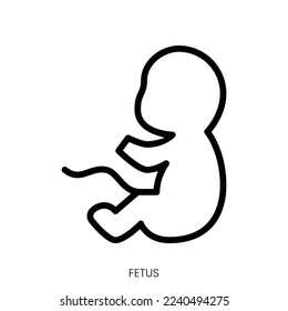 fetus icon. Line Art Style Design Isolated On White Background