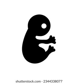 Fetus icon on white background