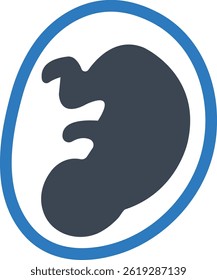 Fetus icon on white background