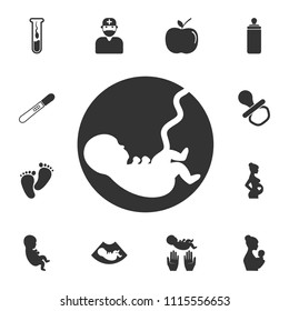 Fetus icon. Simple element illustration. Fetus symbol design from Pregnancy collection set. Can be used for web and mobile on white background