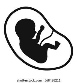 Fetus icon. Simple illustration of fetus vector icon for web