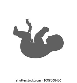 Fetus icon in trendy flat style isolated on white background. Symbol for your web site design, logo, app, UI. Vector illustration, EPS