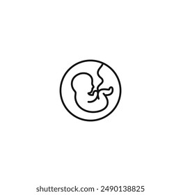 Fetus icon vector. EPS 10 editable vector