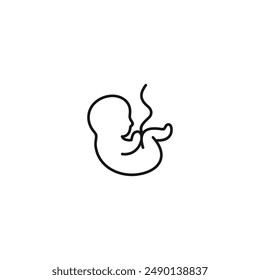 Fetus icon vector. EPS 10 editable vector