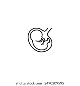 Fetus icon vector. EPS 10 editable vector