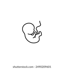 Fetus icon vector. EPS 10 editable vector