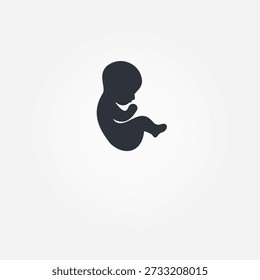 Fetus icon vector. EPS 10 editable vector
