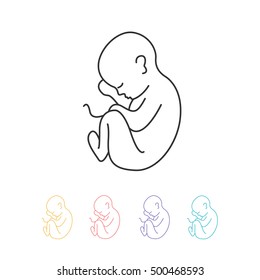 fetus icon. vector illustration