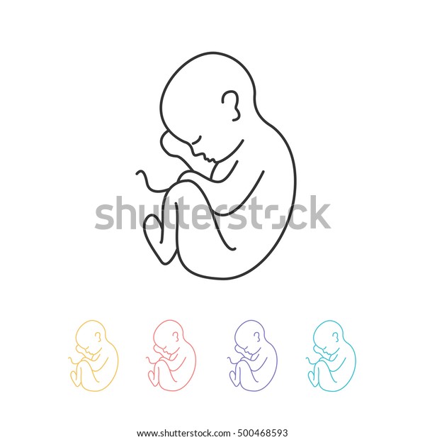 Fetus Icon Vector Illustration Stock Vector Royalty Free 500468593 Shutterstock 