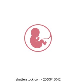 Fetus Icon vector illustration logo design .