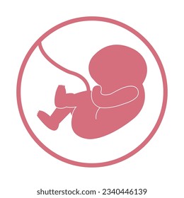 fetus icon vector illustration simple design