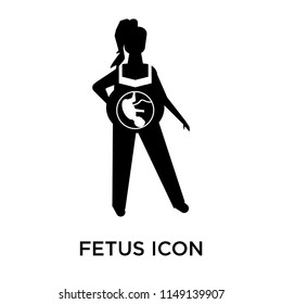 Fetus icon vector isolated on white background for your web and mobile app design, Fetus logo concept