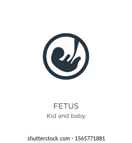 Fetus icon vector. Trendy flat fetus icon from kid and baby collection isolated on white background. Vector illustration can be used for web and mobile graphic design, logo, eps10
