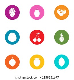 Fetus icons set. Flat set of 9 fetus vector icons for web isolated on white background