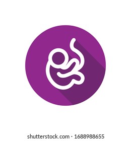 fetus line icon, vector illustration