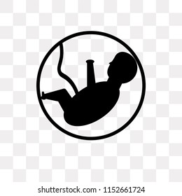 Fetus vector icon isolated on transparent background, Fetus logo concept