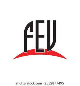 Diseño de logotipo de letra FEU con fondo blanco en ilustrador, fuente de alfabeto moderno de logotipo de Vector