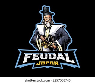 Feudal Warrior Mascot Logo Design. A Symbol of Honor, Valor, and Protection