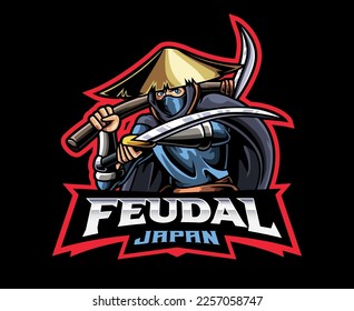 Feudal Warrior Mascot Logo Design. A Symbol of Honor, Valor, and Protection