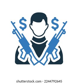 Feudalism, feudality, mugging icon. Simple editable vector graphics.