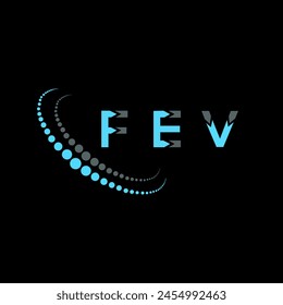 Diseño abstracto del logotipo de la letra de FEV. FEV diseño único. VEF.
