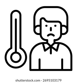 Elemento de icono de comprobación de fiebre para diseño