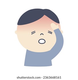 fever, cold, unwell, boy, man, human
